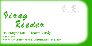 virag rieder business card
